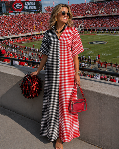 Blakely Midi Gingham GameDay Dress PREORDER