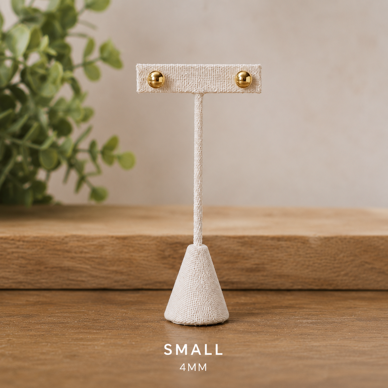 Gold ball earrings-3 sizes