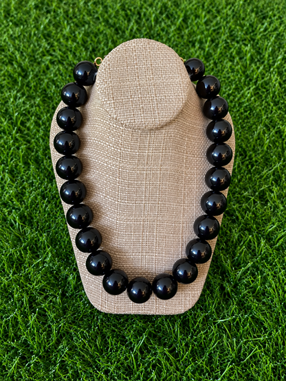 Luminous Beaded Statement Necklace