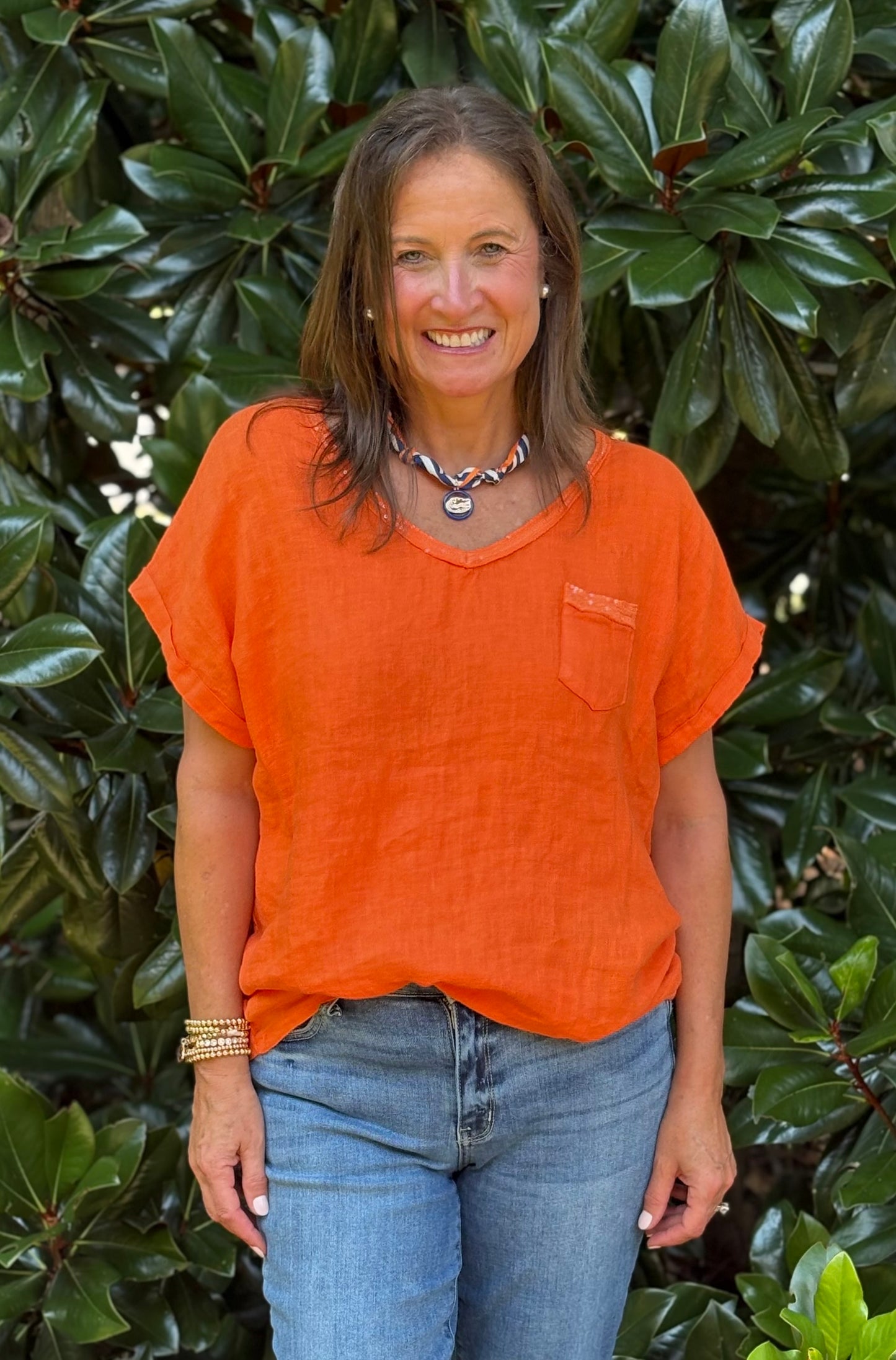Shine On V Neck Tee-4 colors