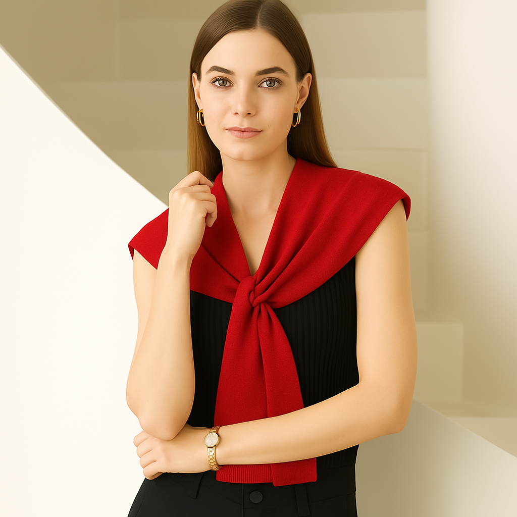 Lightweight Knit Tie Shawl / 11 colors