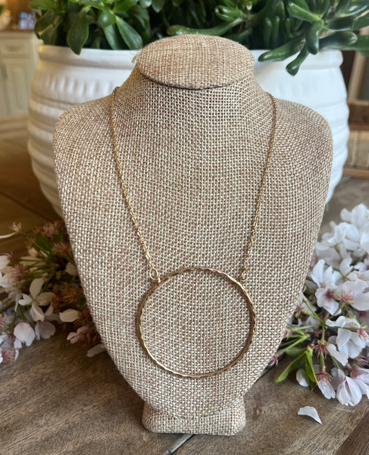 Open Circle GOLD Dainty Necklace