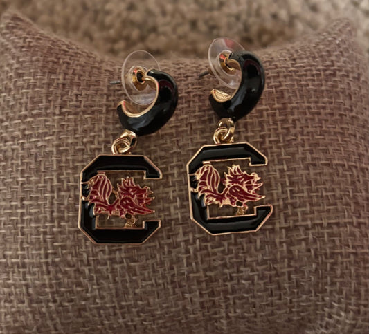 Collegiate Huggie Hoop Earrings