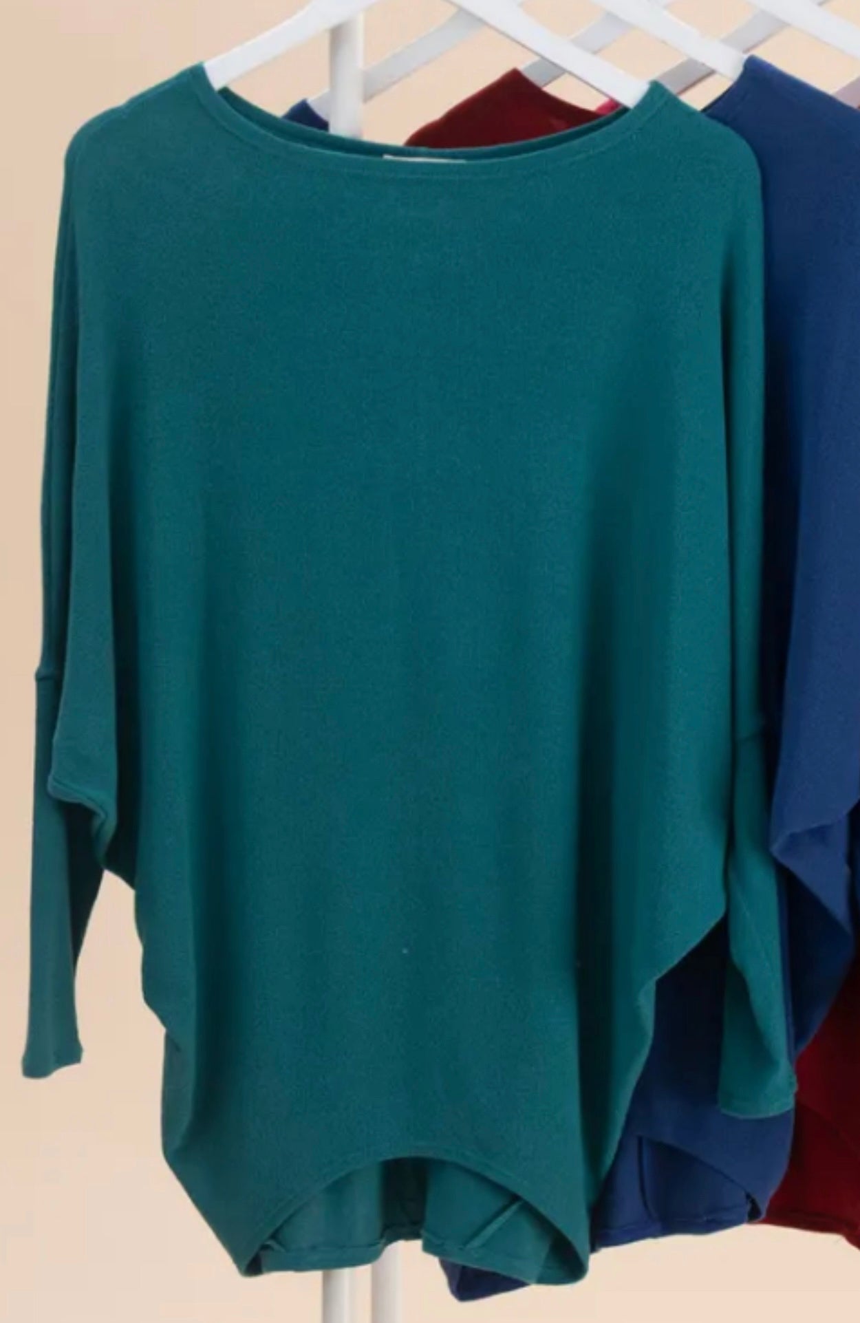 Scuba Boatneck LONG Sleeve Dolman top / 7 colors