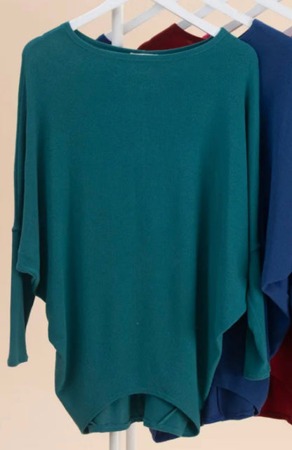 Scuba Boatneck LONG Sleeve Dolman top / 7 colors