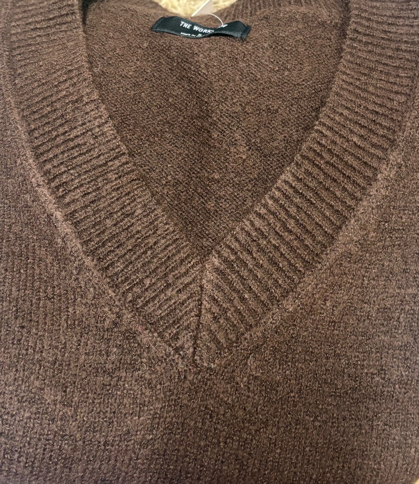 Short Sleeve Neck V Sweater / 3 colors