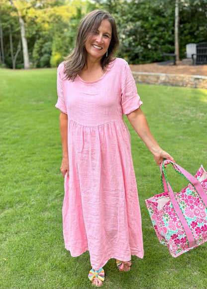 Italian Linen Easy Midi Dress / 3 colors