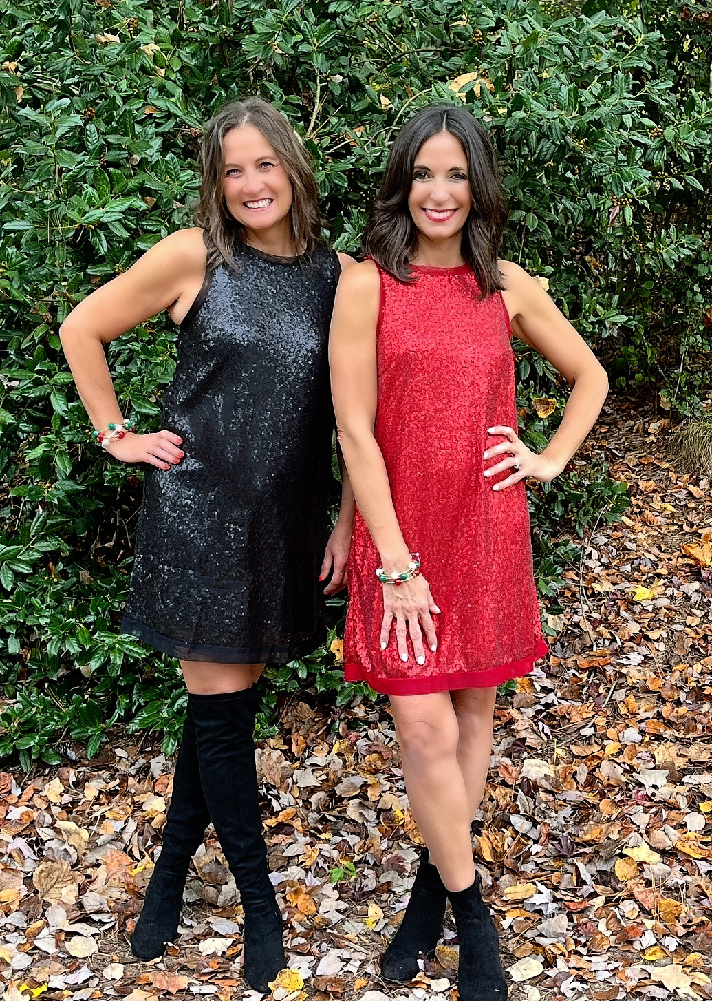 Sequin Sleeveless Holiday Dress / 3 colors