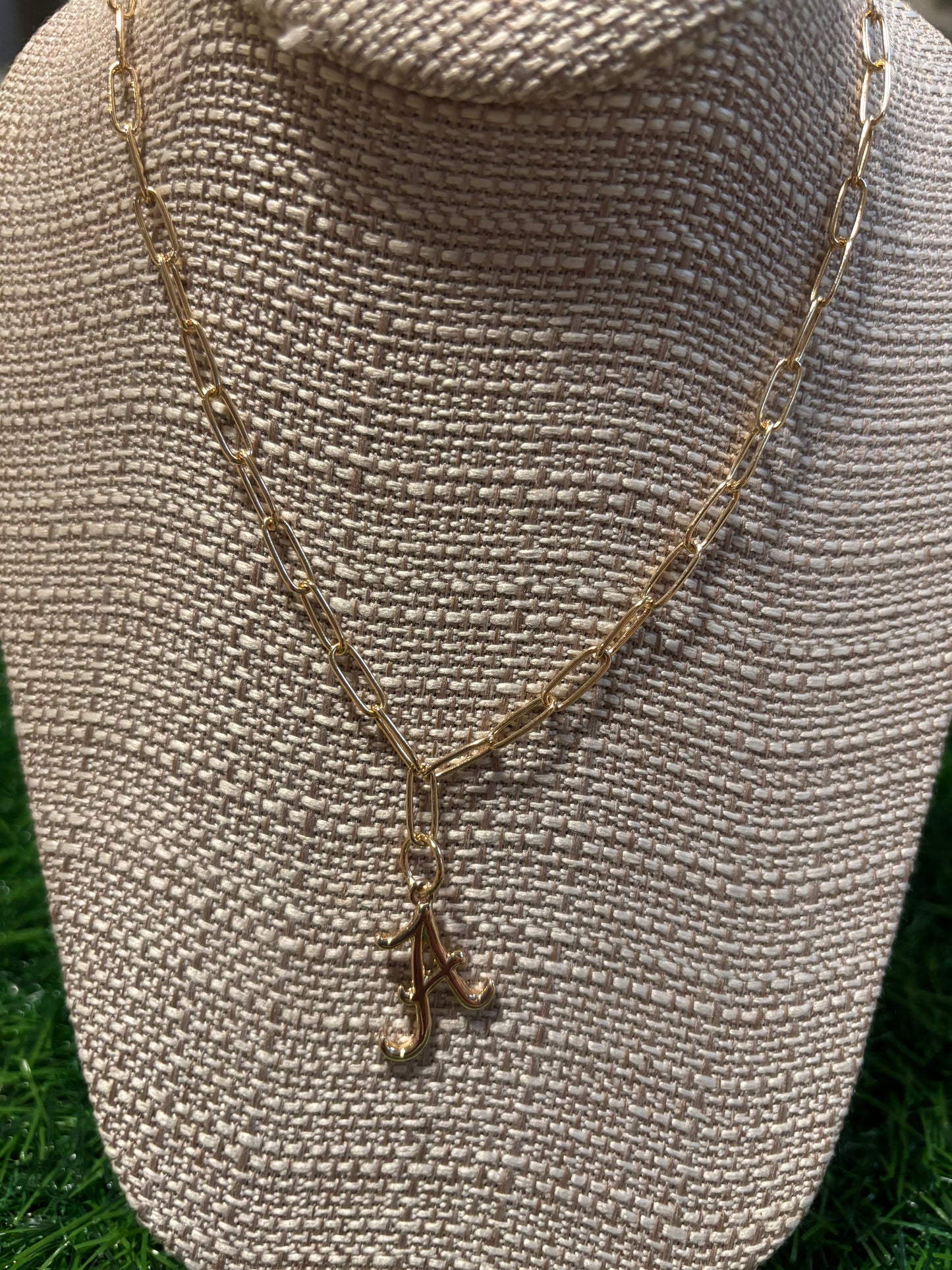 Gold Collegiate Logo Necklace