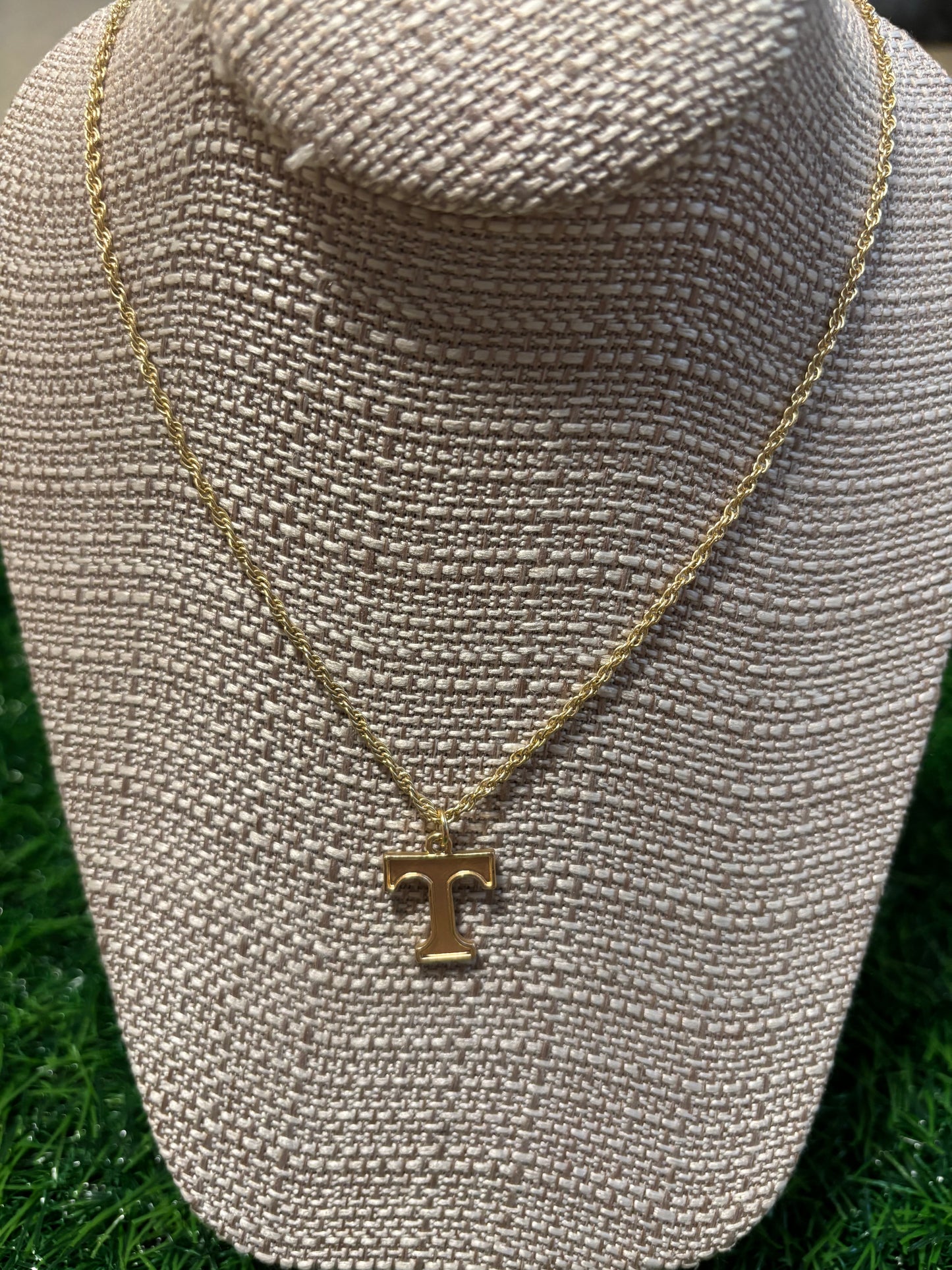 Gold Collegiate Logo Necklace