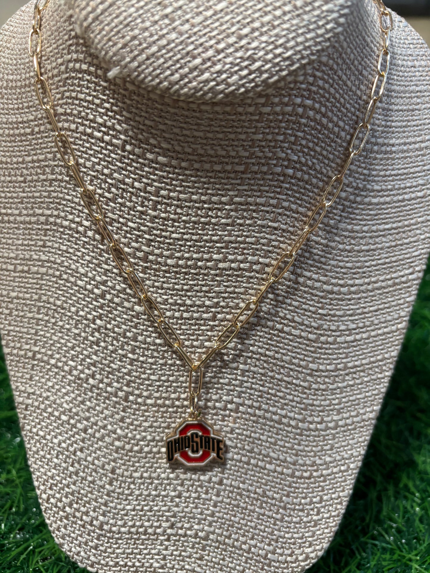 Gold Collegiate Logo Necklace