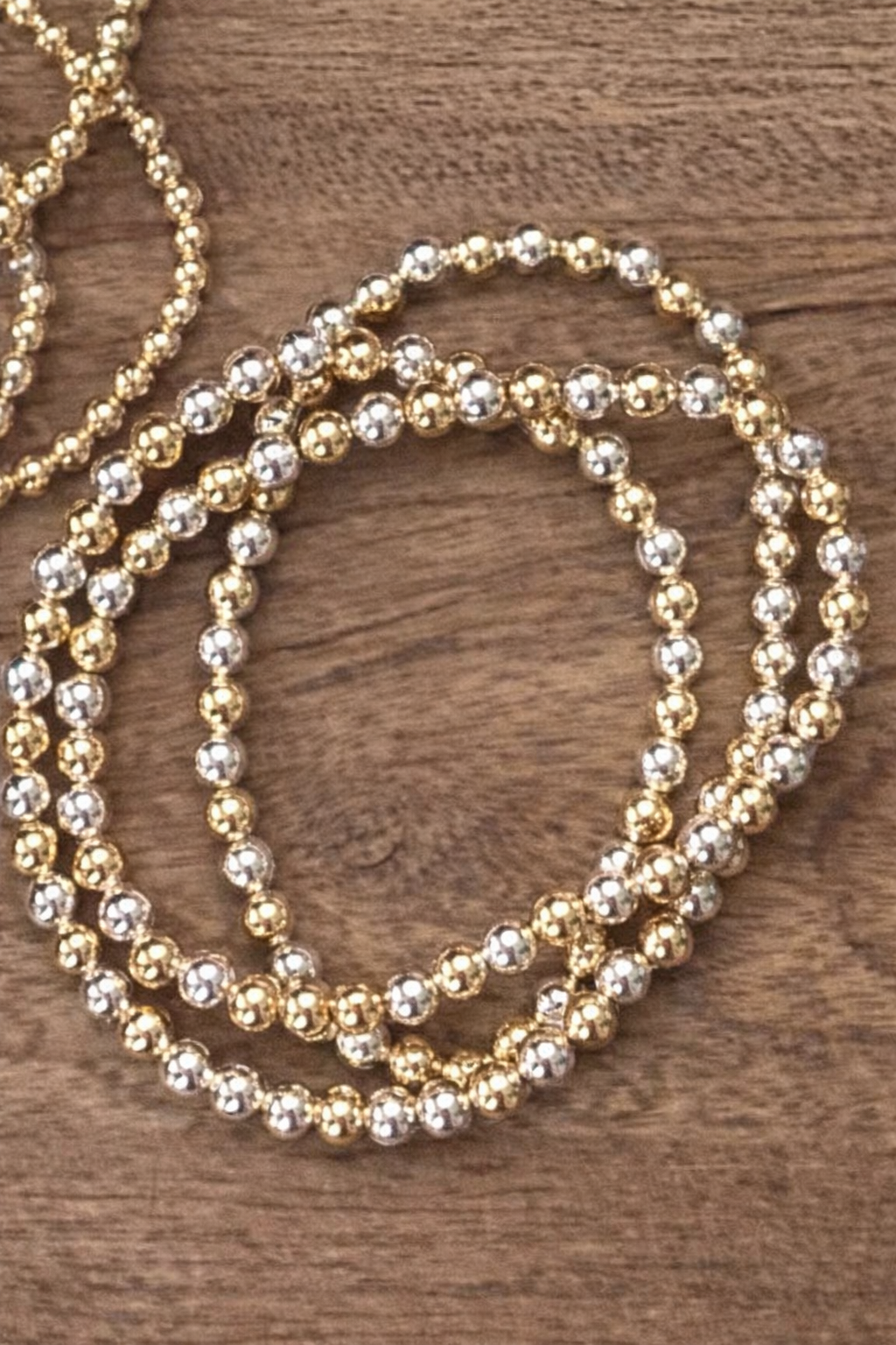 Silver and Gold Mixed Round Bracelet