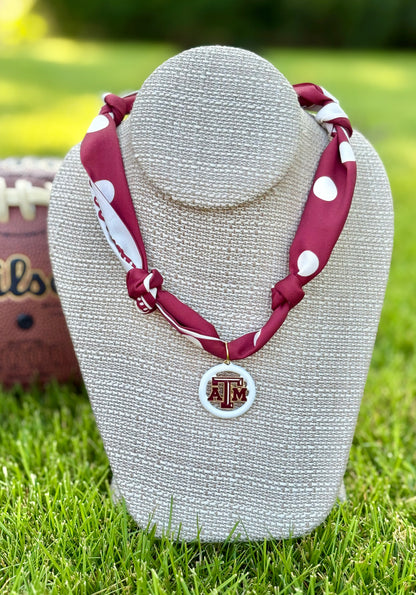 Gameday Team Charm Scarf Necklaces