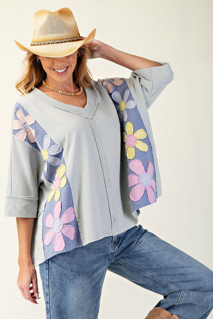 Daisy Patch Mineral Wash Pullover