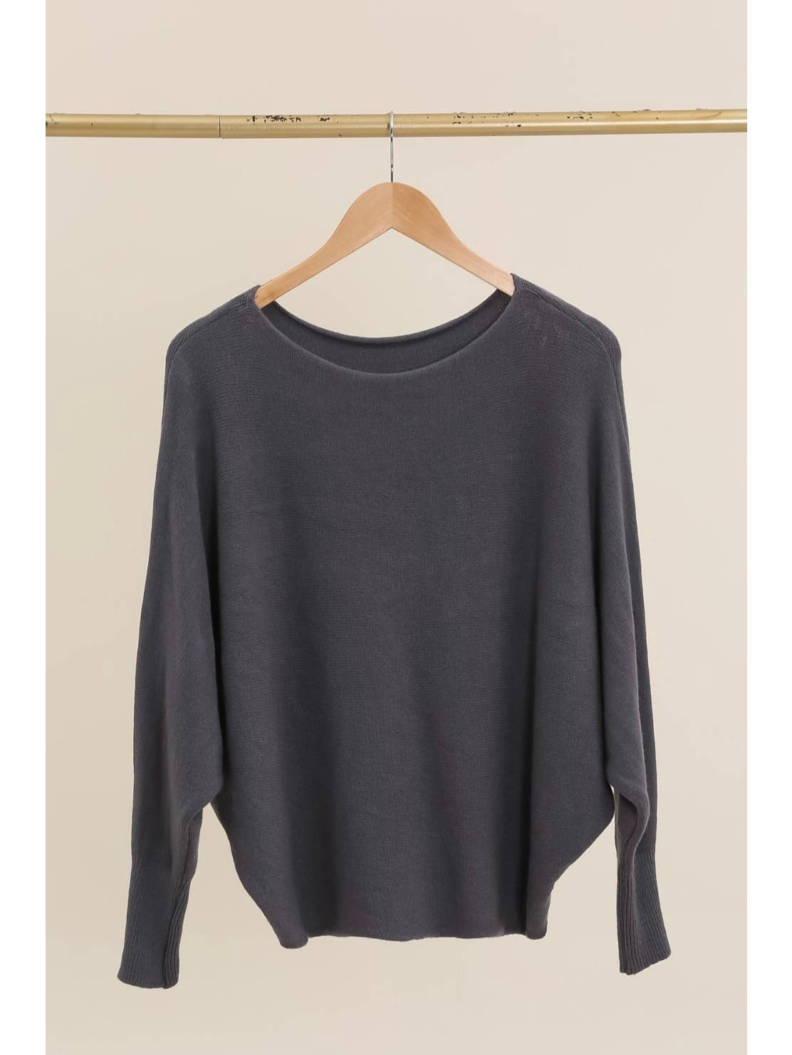 Dolman Sleeve Cashmere Blend Sweater / 8 colors