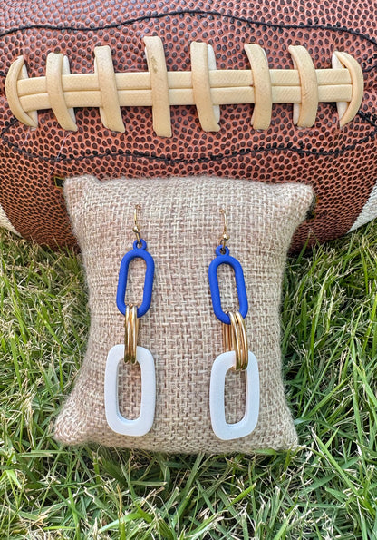 Double Oval Drop Team earrings