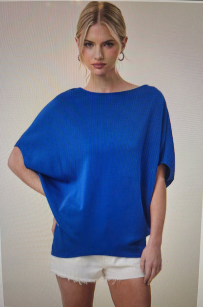 Short Sleeve Dolman Scuba Top