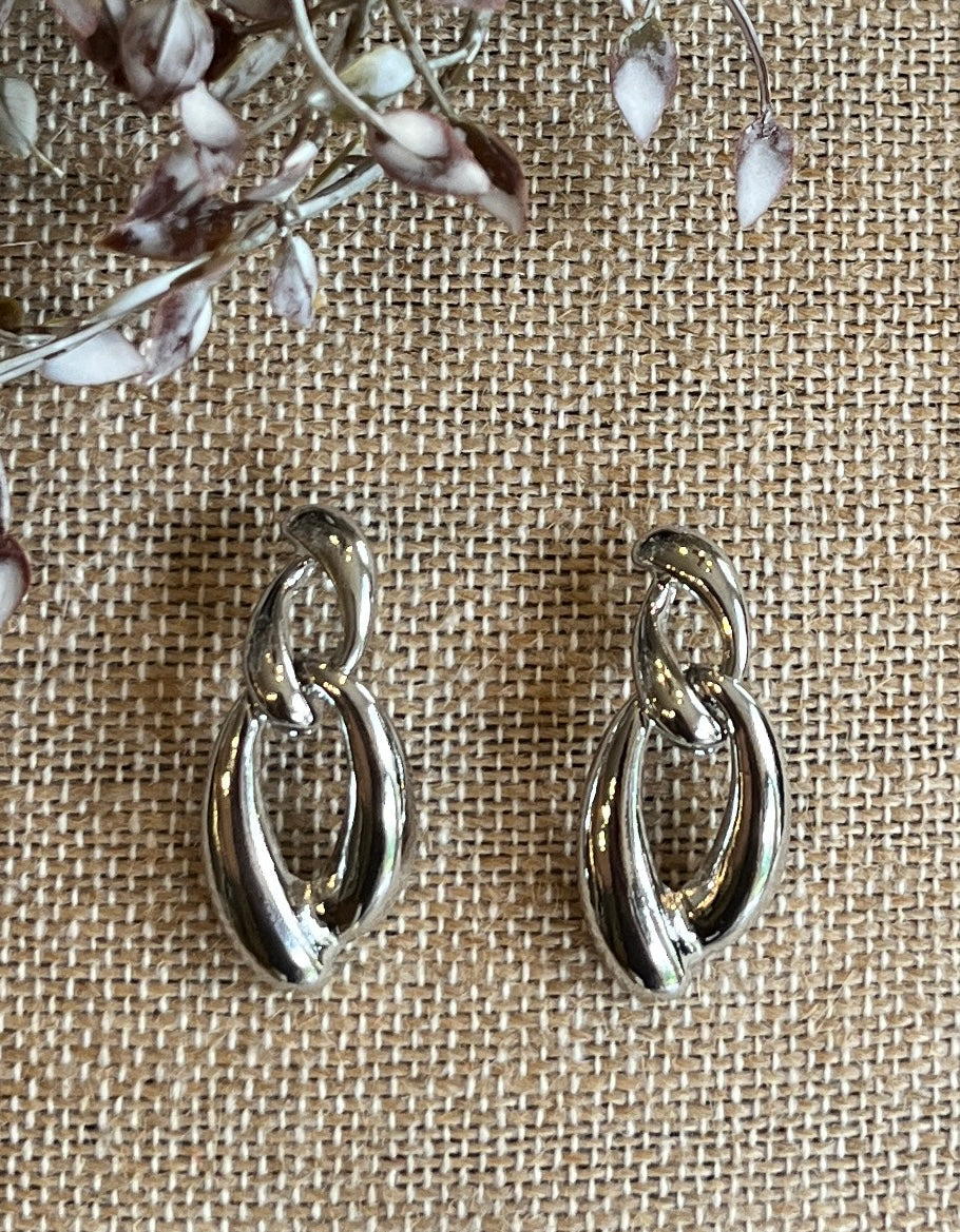 Silver Double Drop earrings