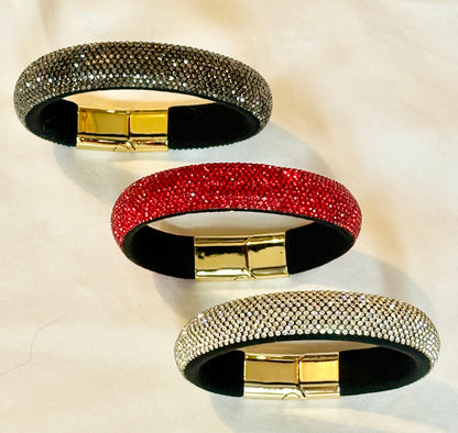 Holiday Rhinestone Bangle Bracelet