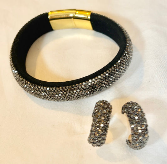 Holiday Rhinestone Small Hoops