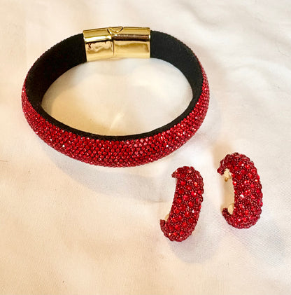 Holiday Rhinestone Bangle Bracelet