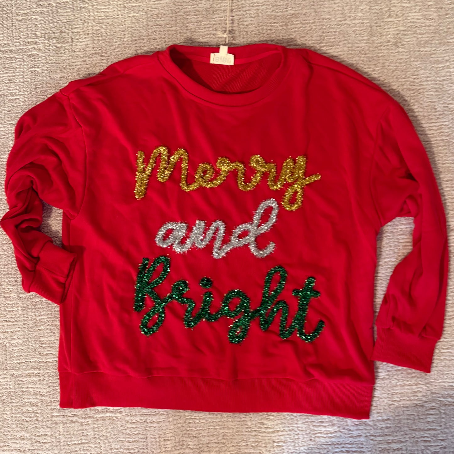Merry & Bright Tencel Red Pullover