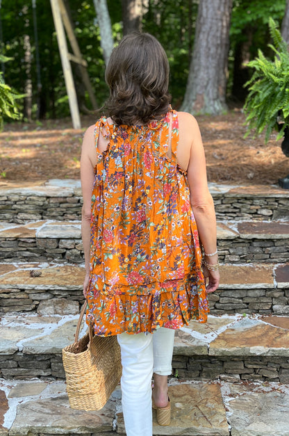 Floral Printed Swing Tunic top