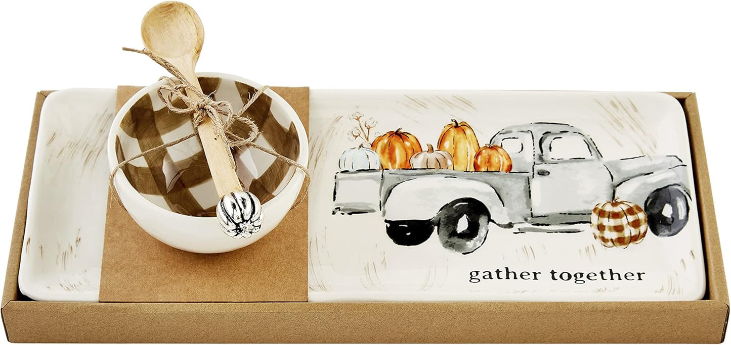 Mud Pie Gather Truck Tray & Dip Set