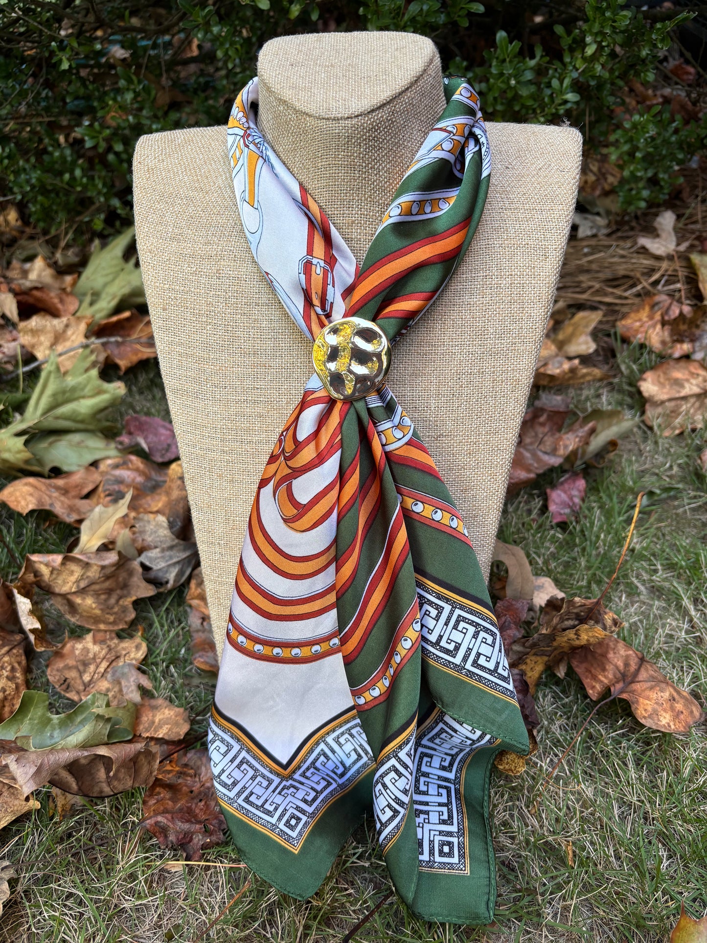 Adjustable Organic Pebble Scarf Necklace / 2 colors