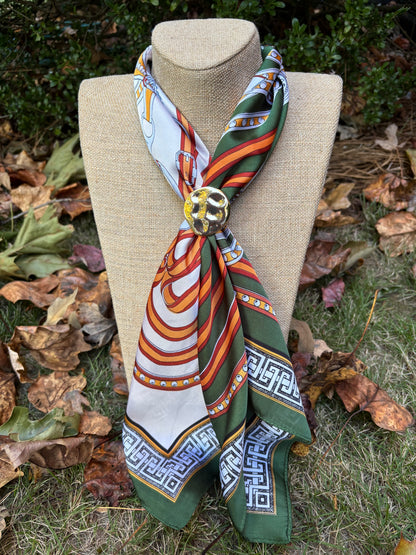 Adjustable Organic Pebble Scarf Necklace / 2 colors
