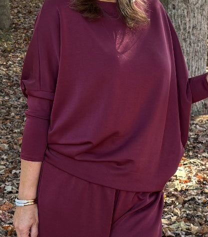 Short Sleeve Dolman Scuba Top / 6 colors