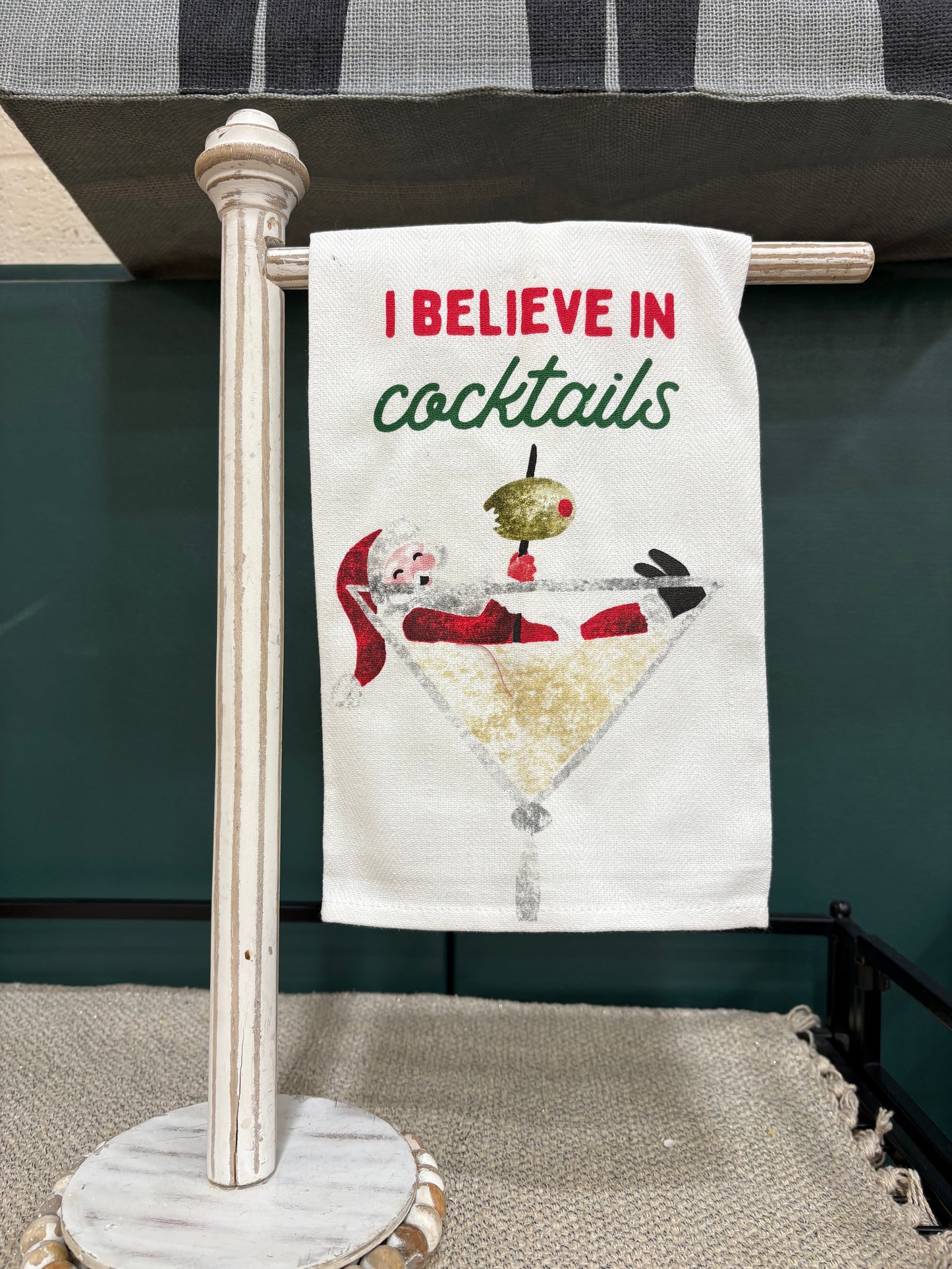 "I Believe in Cocktails" Mudpie Tea Towel