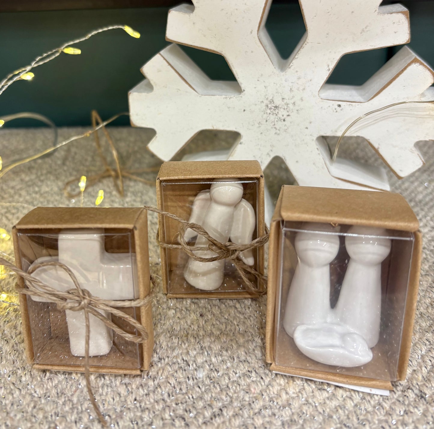 Mudpie Ceramic Pocket Cross, Angel or Nativity