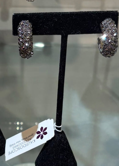 Holiday Rhinestone Small Hoops