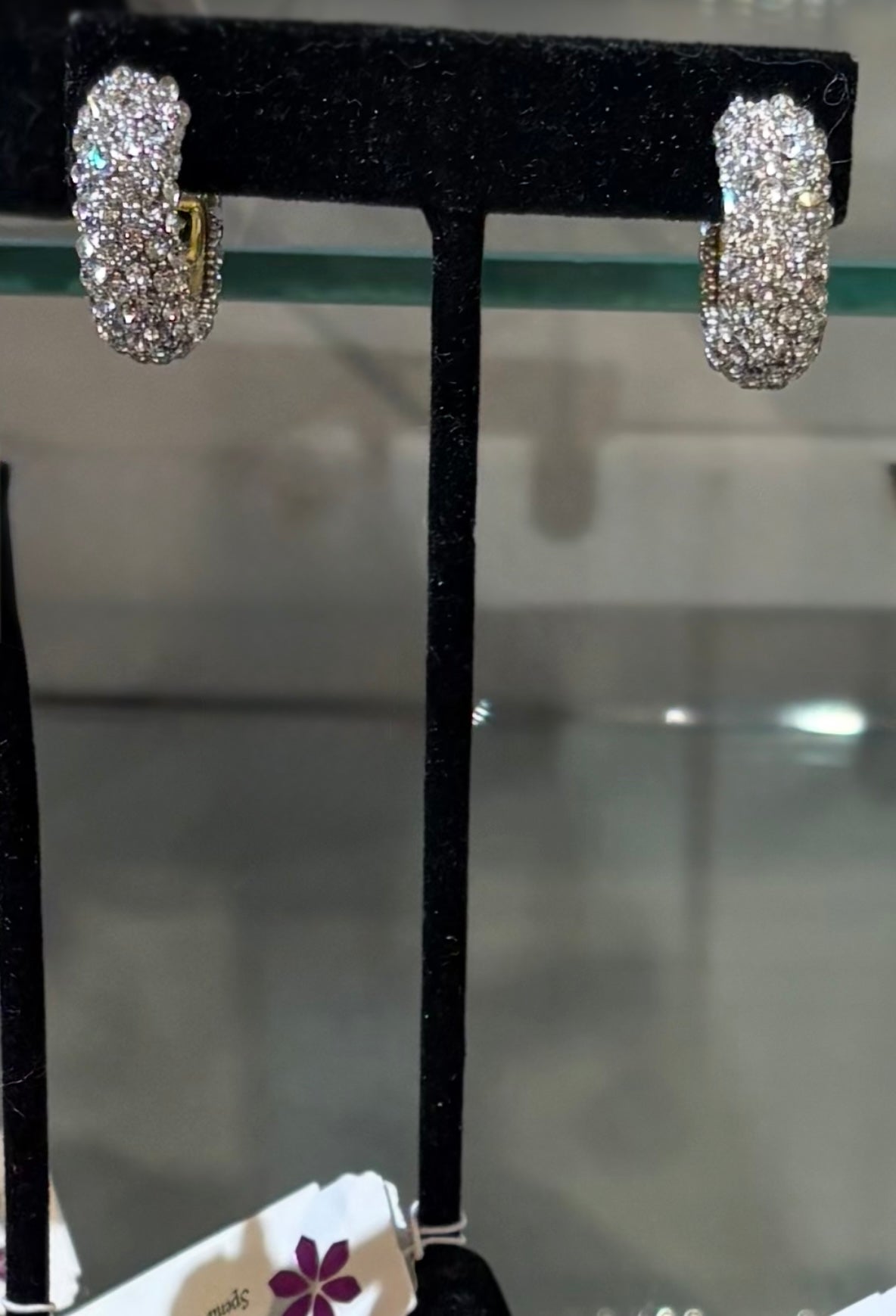 Holiday Rhinestone Small Hoops