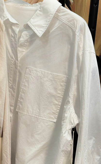 Classic White Button Front Blouse