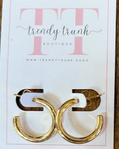 Classic Shiny Gold Hoops / 3 sizes