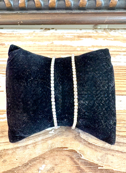 Dainty Tennis Bracelet - Gold or Silver