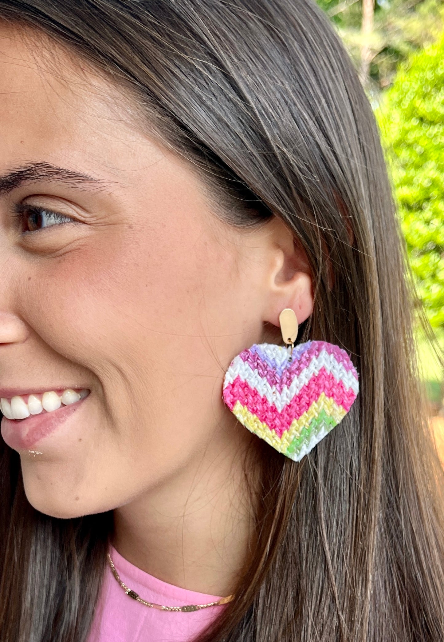 Summer Heart Raffia Earrings / 2 colors