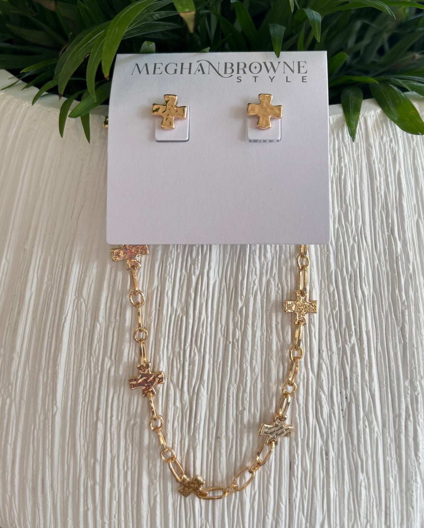 MIni Gold Cross Stud Earrings