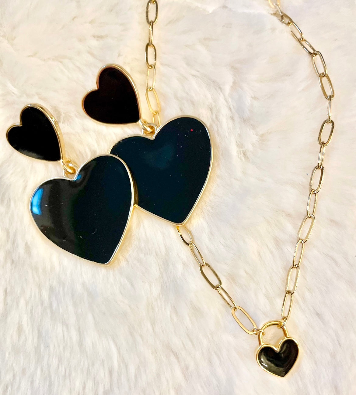 Locked Heart Gold Necklace / 2 colors