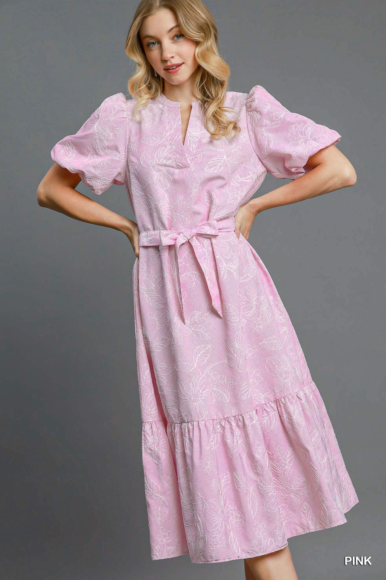 Garden Belted Midi Dress/2 colors