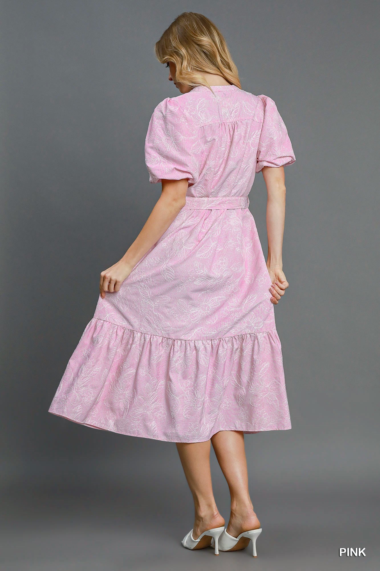Garden Belted Midi Dress/2 colors
