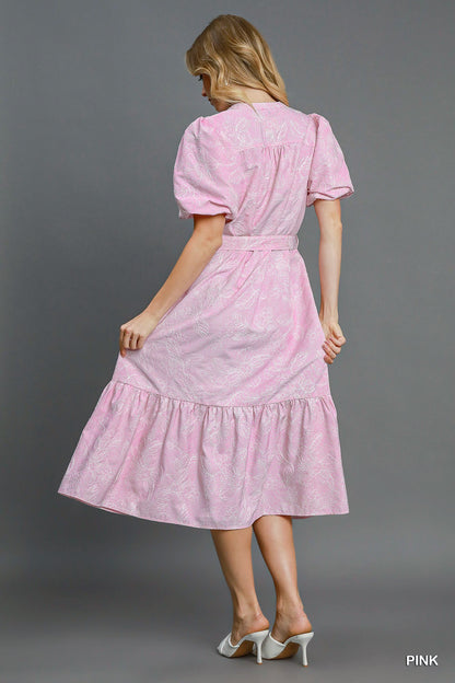 Garden Belted Midi Dress/2 colors
