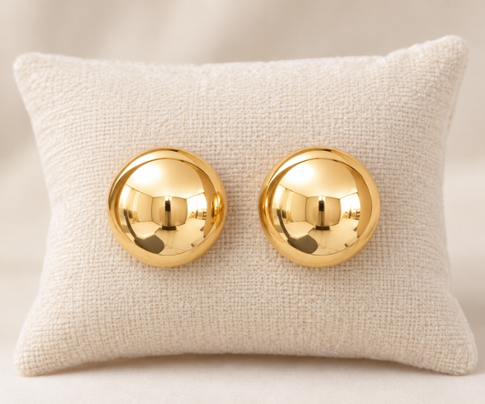 Dome Icon 18K Gold-Plated Stud Earrings
