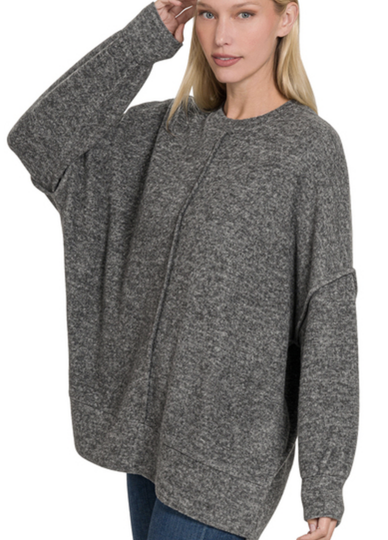 Brushed Hacci Oversized Top / 5 colors