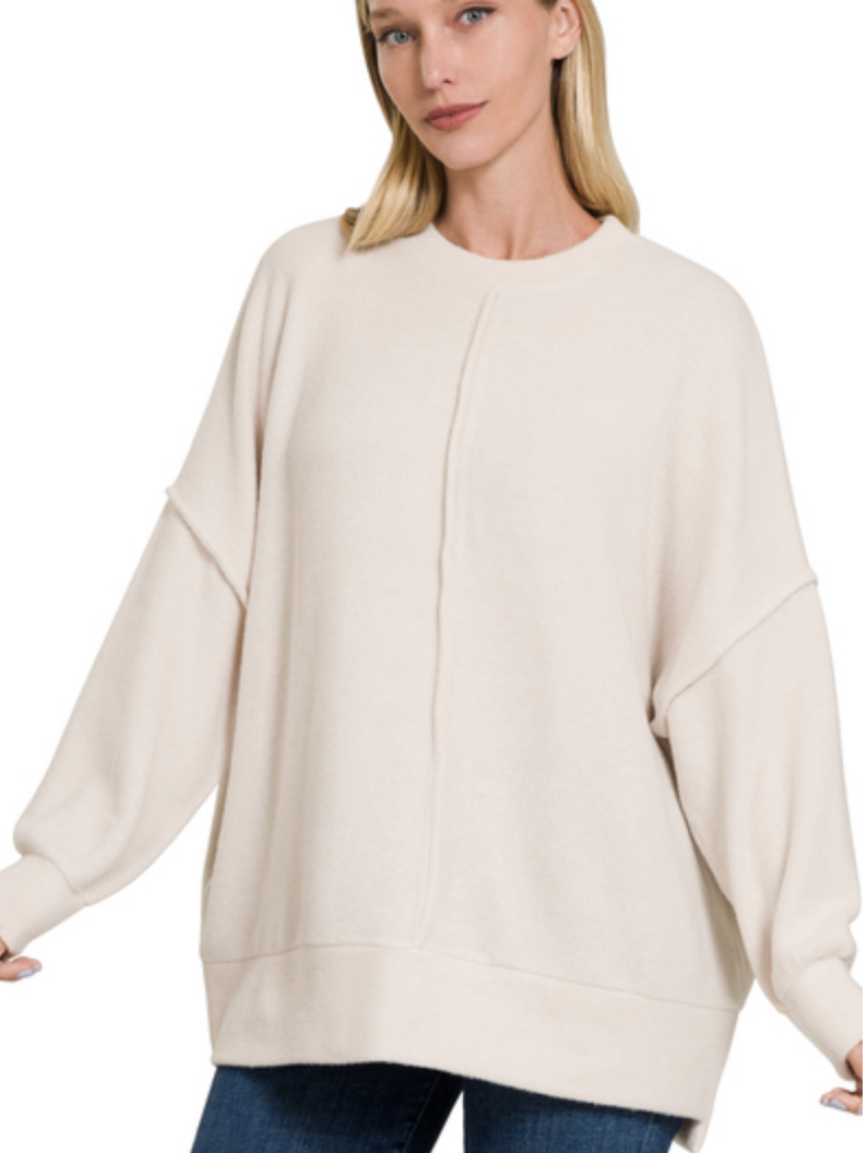 Brushed Hacci Oversized Top / 5 colors