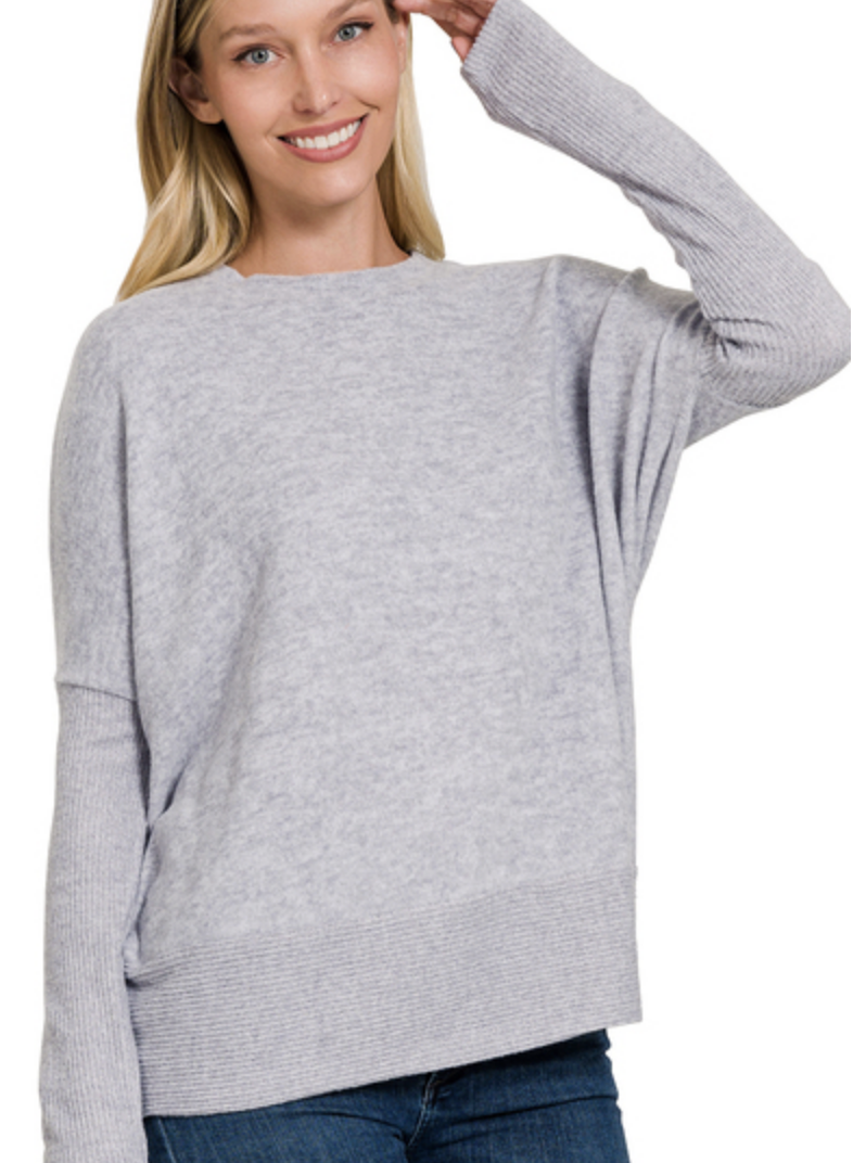 Zenana Hacci Dolman Sweater / 2 colors