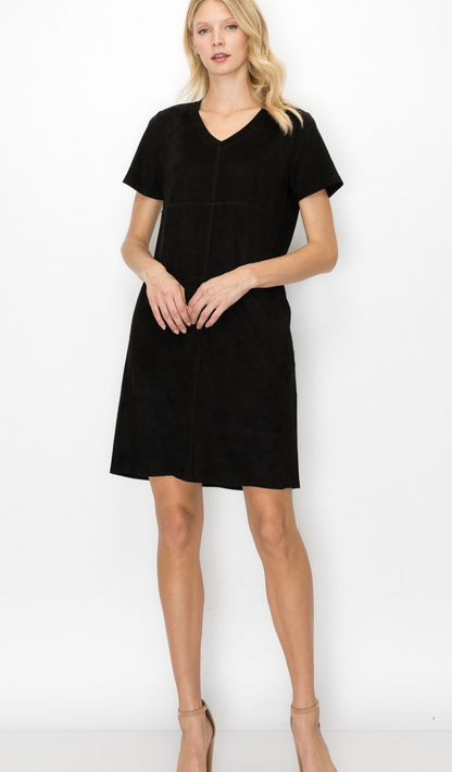 Audrey Suede Dress with Pockets