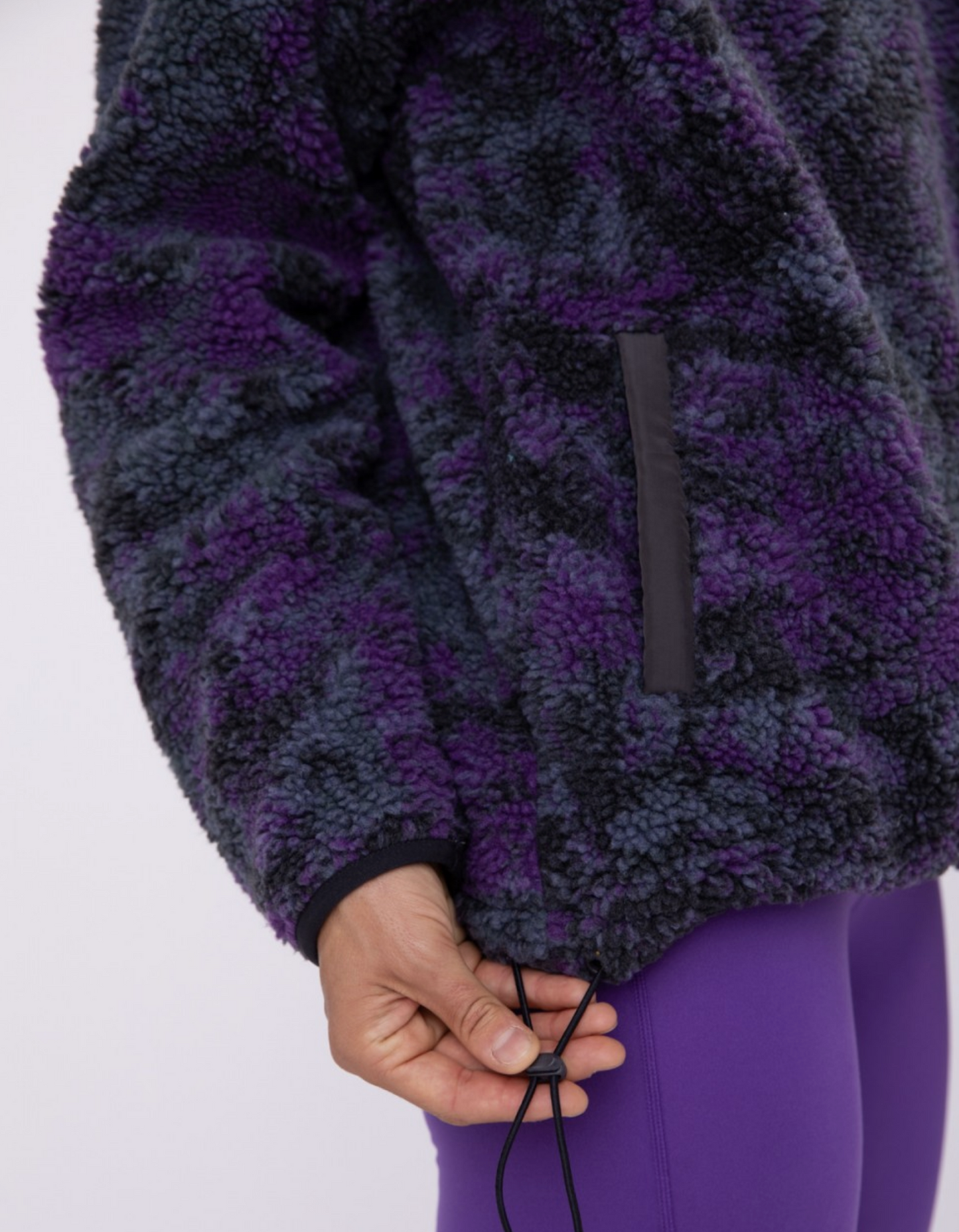 Purple Tie Dye Sherpa Pullover